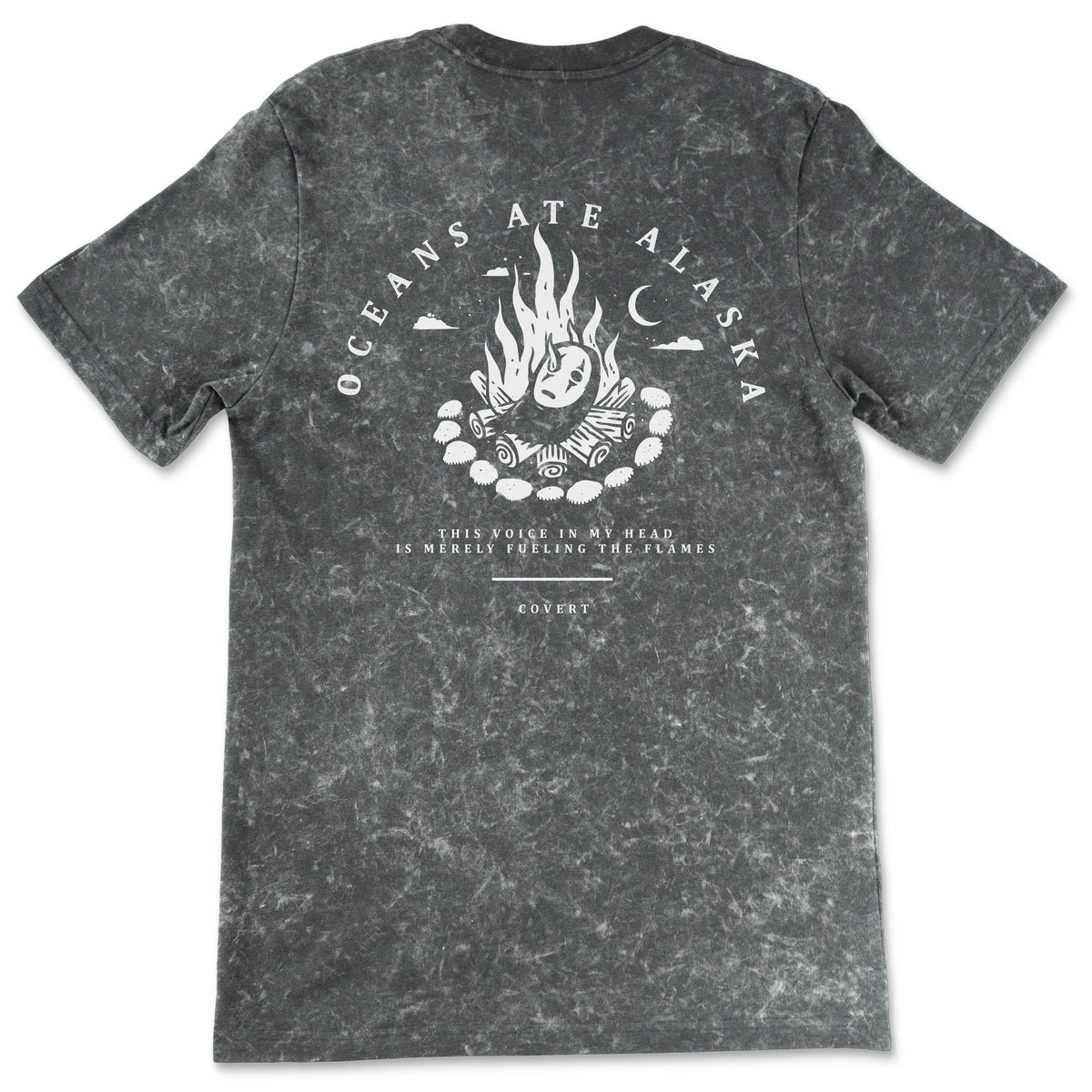 No Face Black Acid Wash T-Shirt