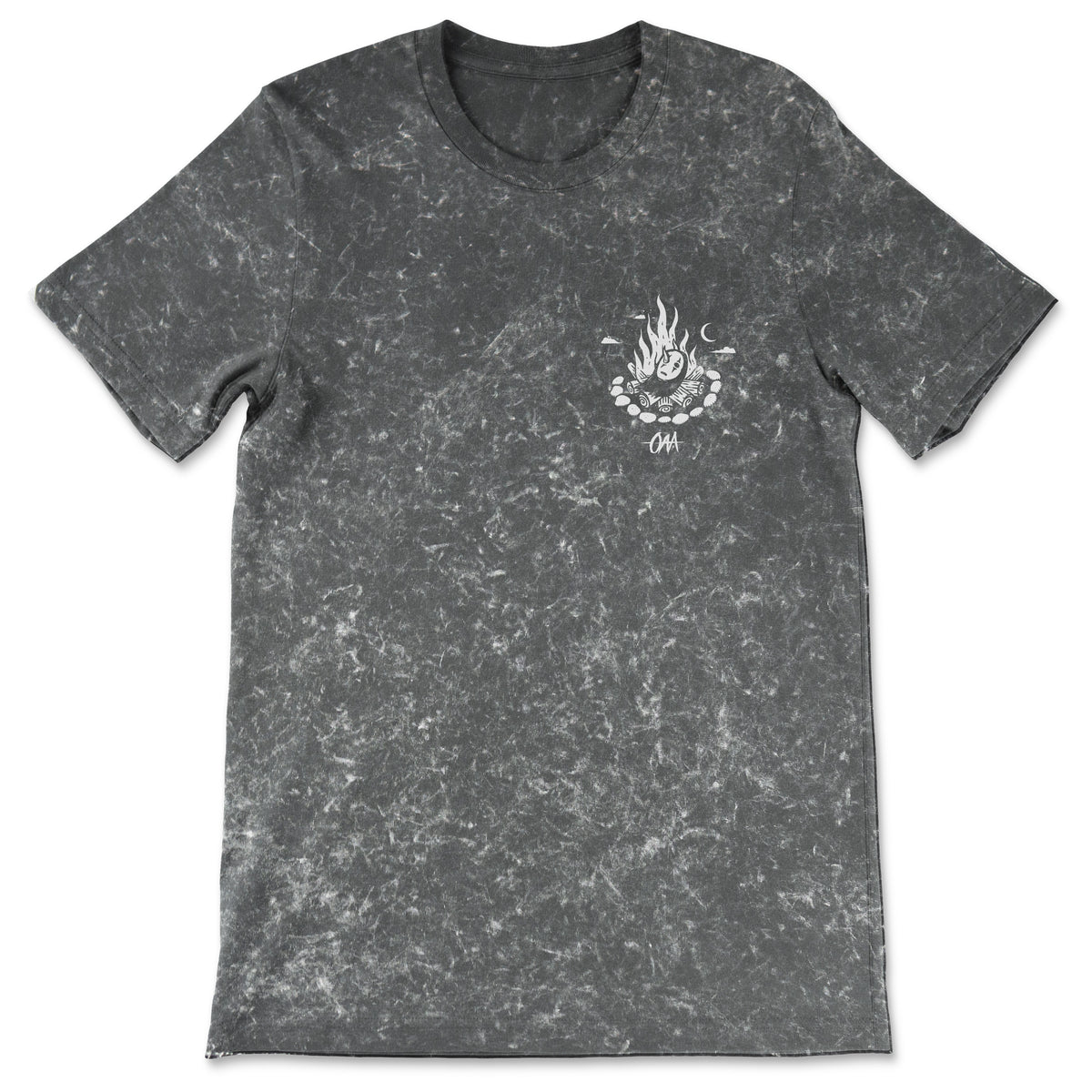 No Face Black Acid Wash T-Shirt